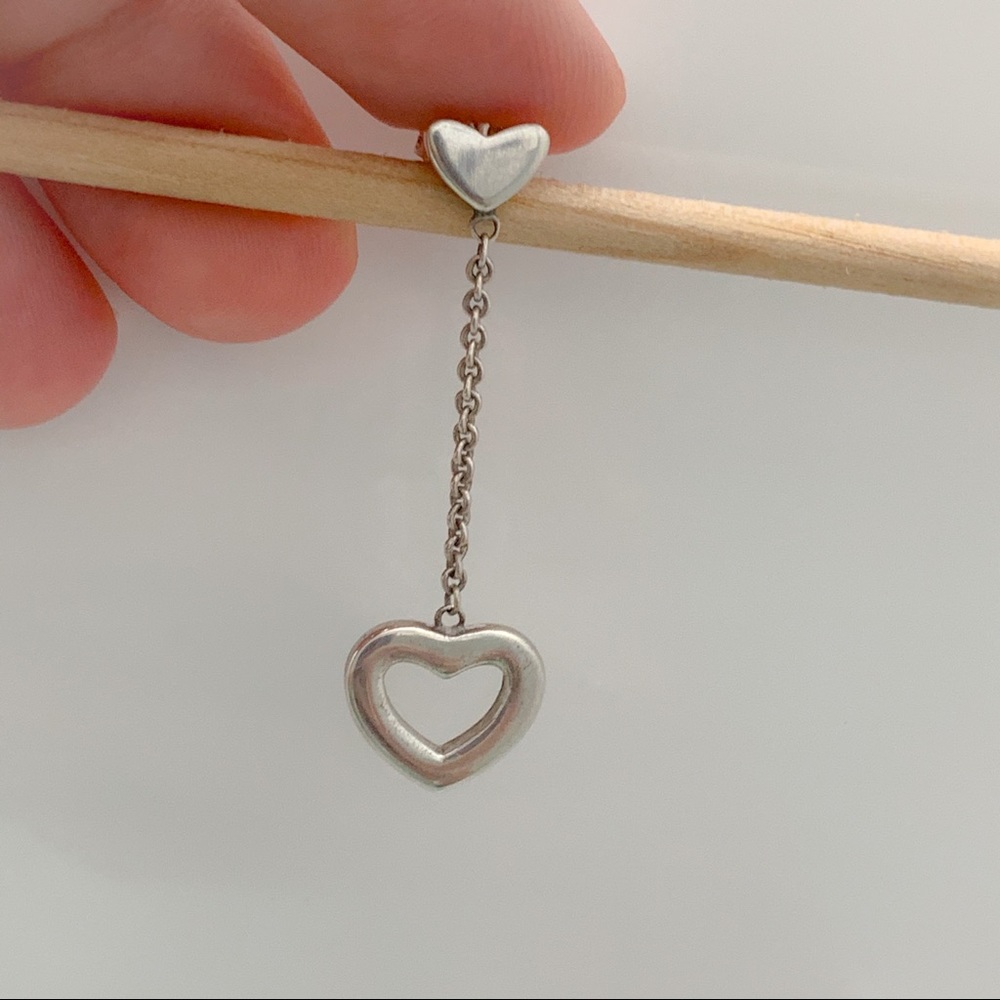 Tiffany & Co. dangle heart silver earrings